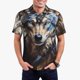 thumbnail image 1 of Fotbe Vintage Blue Floral Wolf Camiseta Polo de Golf para Hombre con Estampado – Camisa Deportiva Transpirable con Cuello Abotonado-Large, 1 of 6