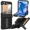 Black, variant on c Cell Phone Case for Samsung Galaxy Z Flip 5 with Built-in Screen Protector and Kickstand, Black