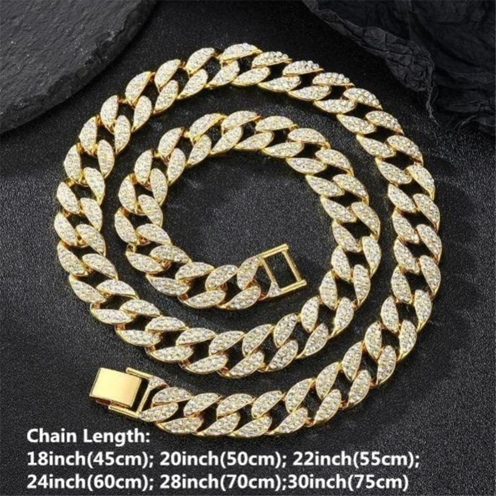 Men Women Hip Hop Personalized Trend Blue Lions Football Team Pendant Necklace 15mm Crystal Cuban Chain HipHop Iced Out Bling Necklaces Fashion Charm Jewelry