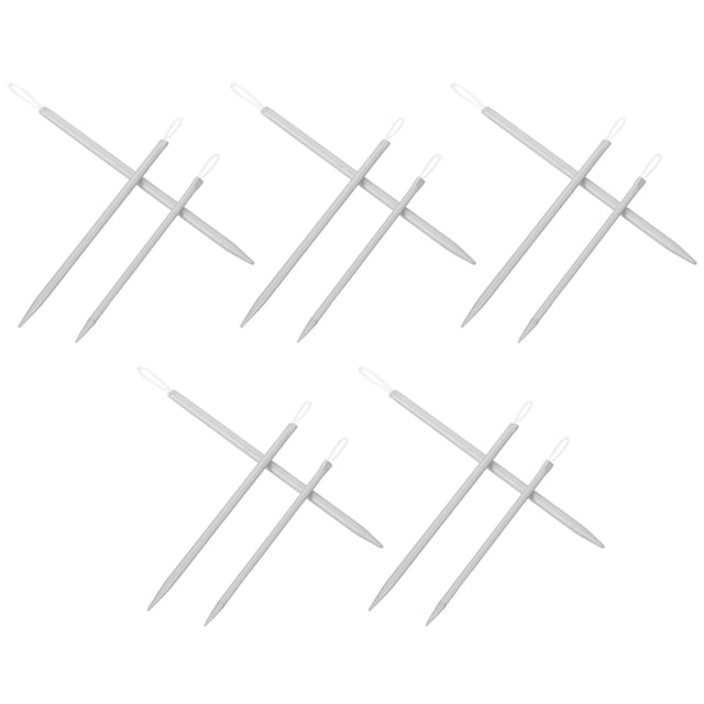 EXHUMKY 5 De Agujas Para Coser Con Ojo Grande En Plata Para Bordado Y Tejido A Mano