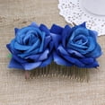 thumbnail image 4 of Shisuyan 2 Pcs Peigne Double Peluche Rose pour Femmes Filles Mariée (Bleu), 4 of 8