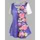 thumbnail image 2 of Camiseta Floral de Talla Grande de Encaje de Estampado de Mariposa Rosegal  Camisetas tallas grandes, 2 of 5