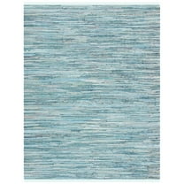 SAFAVIEH Rag Candis Striped Cotton Area Rug, Turquoise/Multi, 10' x 14'