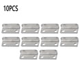 thumbnail image 3 of 10 Pcs Home Office Silver Tone Metal Right Angle Drawer Lock Strike Plate, 3 of 9
