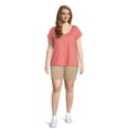 thumbnail image 2 of JMS Just My Size by Hanes Women's Plus Size Pull On Shorts with Pockets, Single and 2-Pack, 9” Inseam, Sizes 0X-4X, 2 of 6