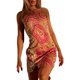 thumbnail image 5 of Txlixc Vestido ajustado con abertura en los hombros para mujer, estampado multicolor sin mangas de una pieza Txlixc  Sexy, 5 of 9