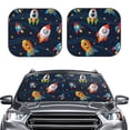 thumbnail image 2 of Sikiie Spaceships and Stars Print Foldable Car Windshield Sun Visor, Car Window Sunshade Suitable for Sedan, SUV and Truck Car Accessories-Small, 2 of 6