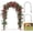 with base, variant on Thickened Tube Garden Arch Trellis, 4.6 * 7.8 or 6.4 * 7.5Ft, Metal Archway Arbor Stable Outdoor Garden Trellis for Climbing Plants, Party Wedding Arch Decoration