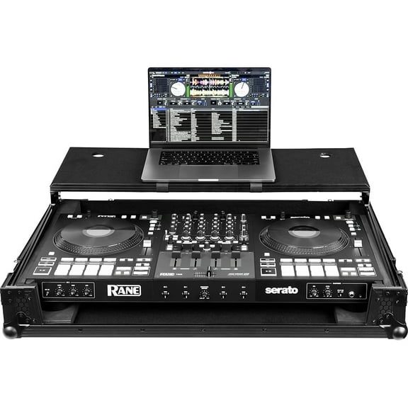 Headliner Pitch Black Flight Case for Rane Four and Performer with Wheels