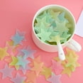 thumbnail image 4 of Pegatinas de estrellas que brillan en la oscuridad para techo, 100 pegatinas adhesivas de estrellas brillantes 3D, pegatinas de estrellas luminosas que crean un cielo estrellado realista, 4 of 5