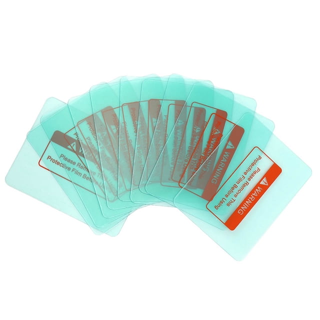 10 piezas de cubierta de lente para casco de soldadura, placa protectora transparente con esquinas redondeadas de 116 x 90 mm