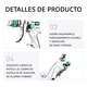 thumbnail image 5 of Pistola Gravedad Pintura Automotriz De 600ml 1,4/1,7/2,0 Mm Plata/Verde, 5 of 5