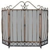 UniFlame Venetian Bronze 3-Fold Fire Screen with Scrollwork