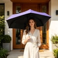 thumbnail image 5 of Voglyf Mini Travel Folding Umbrella, Small Compact and Lightweight, Pocket Size Sun Rain Umbrella, Portable Windproof Small Parasol with Storage for Women Men Travel Outdoor Carry Gift,Purple, 5 of 8