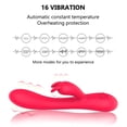 thumbnail image 2 of Rabbit Vibrator with Heating & 16 Vibration Modes,Centerel G-Spot Vibrator Sex Toys for Women Couple-Rose Red, 2 of 9