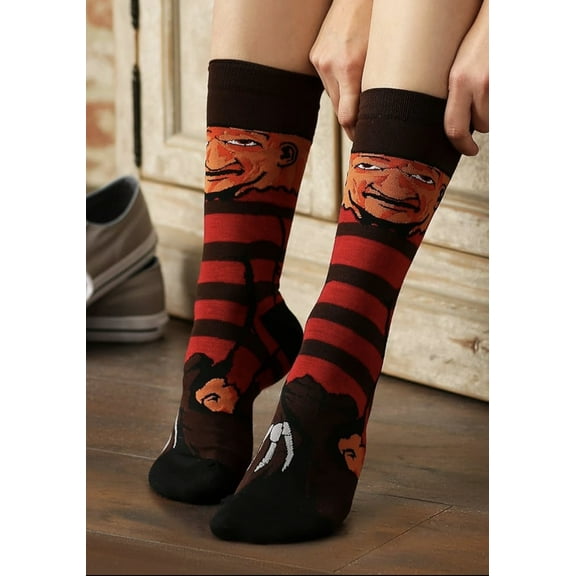 Horror Socks, Fun Novelty Unisex 360 Degree Artwork Character Designed Crew Socks