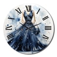 thumbnail image 2 of Designart "Stylish Dress Delight Pointillism I" Fashion Oversized Wall Clock, 2 of 5