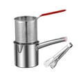 thumbnail image 4 of Freidora de acero inoxidable, pequeña, para cocina casera y restaurante. clip de cesta 1.8L, 4 of 9