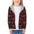 thumbnail image 3 of Rocae Gold Glitter Heart for Kids Sun Protection Hoodie Quick Dry Lightweight Kids Zip-Up Hoodie for Boys and Girls 18 Months, 3 of 8