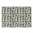 thumbnail image 1 of Sushi Cutting Board, Sashimi and Rolls Cuisine Delicious Doodle, Decorative Tempered Glass Cutting and Serving Board, in 3 Sizes, by Ambesonne, 1 of 2