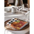 thumbnail image 6 of Maple Leaves Fall Cloth Napkins Set of 8 Reusable Dinner Napkins, Thanksgiving Pumpkins Rustic Corn Retro Plaid Cocktail Napkin Washable Table Napkins for Wedding/Holiday Party/Baby Shower 20"x20", 6 of 7