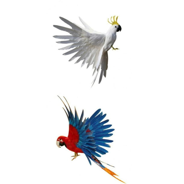 de 2 Adornos de árbol de Decoración para hogar de Jardín Re sta de Pájaro Artificial perfecl Taxidermia Realista de Aves