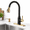 Black and Gold, variant on Matte Black Touchless Kitchen Faucet with Sensor and Soap Dispenser