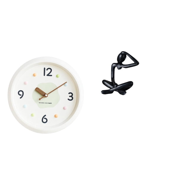 Reloj de pared moderno, escultura silenciosa con números , figura decorativa, colección para el hogar, la oficina, el estudio, la sala, el esta