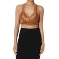 thumbnail image 1 of TheMogan Women's PLUS Padded Lace Racerbacl Bralette Layering Bra Crop Tank Top, 1 of 7