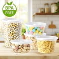 thumbnail image 4 of BagDream 60 Sets Plastic Deli Food Containers with Lids, 8 oz 16oz 32oz Variety pack, Airtight Food Storage Containers, Freezer/Dishwasher/Microwave Safe, Soup Containers for Takeout Food Storage, 4 of 9