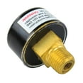 thumbnail image 2 of 1/8" MNPT Mini / Micro Air Pressure Gauge 0-100 PSI 1" Face CBM Center Back Mount, 2 of 2
