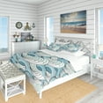 thumbnail image 1 of Designart 'Great Wave inspiration' Coastal Pattern Bedding Set - Duvet Cover & Shams, 1 of 4