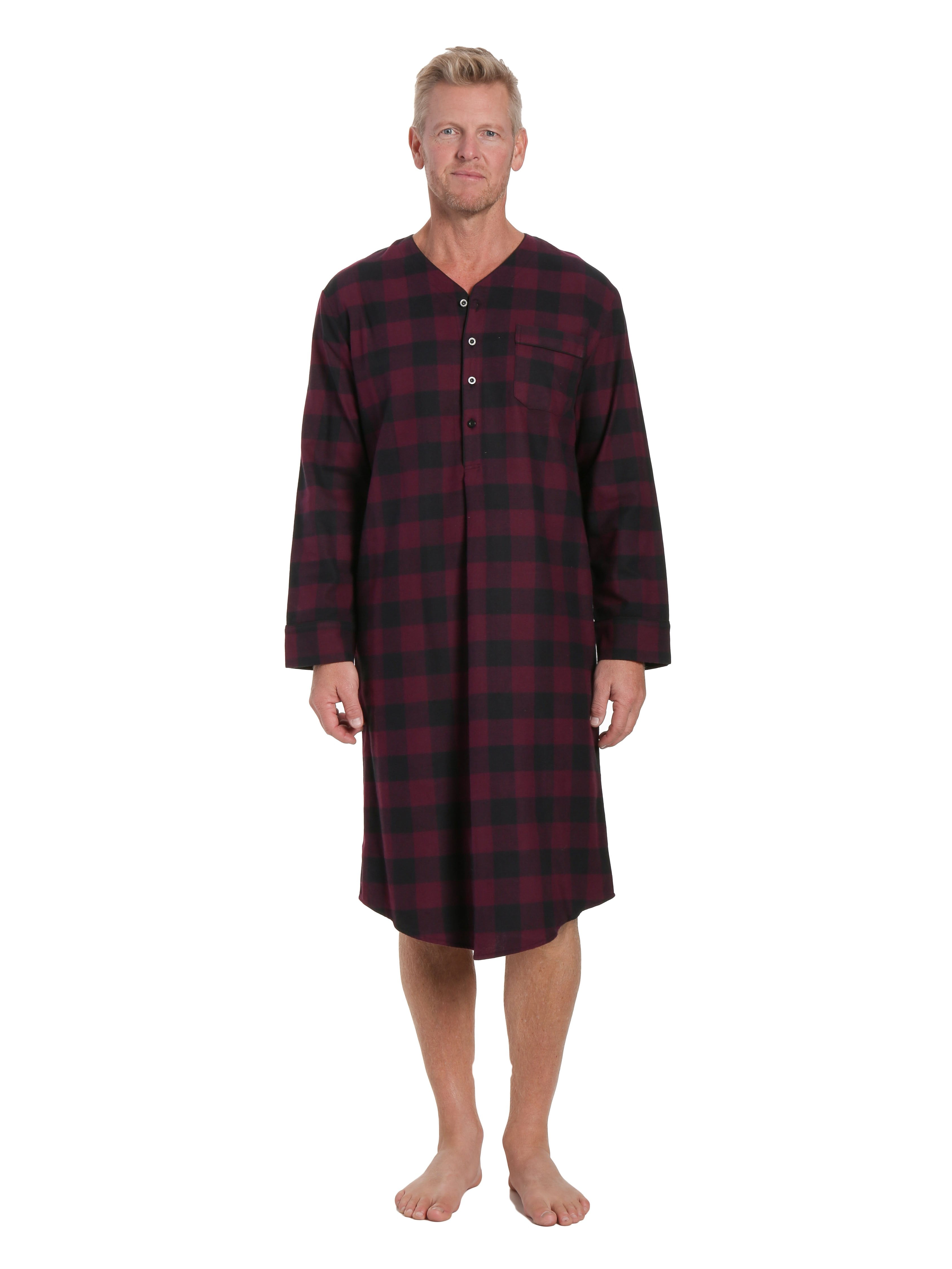 Noble Mount Noble Mount Mens 100 Cotton Flannel Nightshirt Walmart