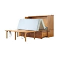 thumbnail image 5 of Mega Solutions Natures Dream Murphy Cabinet Chest Bed with Charging Station 6 Inch, Queen (Hickory), 5 of 9