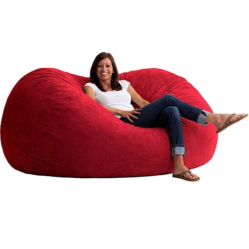 FUF 6 ft. XL Comfort Suede Bean Bag Sofa