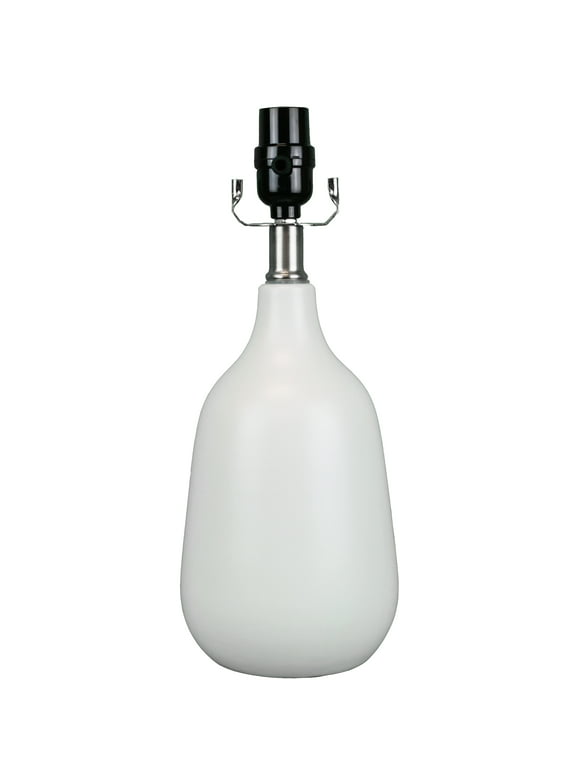Mainstays White Ceramic Accent Lamp Base, 14"H
