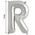 thumbnail image 3 of Efavormart 16" Shiny Metallic Silver Mylar Foil Alphabet Letter and Number Balloons, 3 of 9
