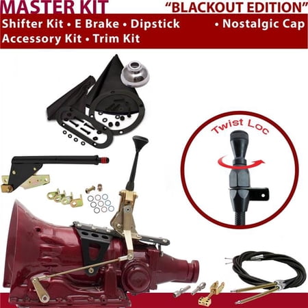 American Shifter 2004R Shifter Kit 6 in. E Brake Cable Trim Kit Dipstick for D4D34