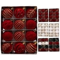 thumbnail image 4 of 12 piezas de adornos de bolas de Navidad de 6 cm, color rojo vino, flocado, para árbol de Navidad, decoración de fiesta, colgante de esferas navideñas de Año Nuevo 2024, 4 of 5