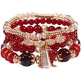 thumbnail image 2 of 7 Pcs Bracelets Bohèmes pour Femmes Ensemble de Bracelets à Franges Multicouches avec Charme, 2 of 9