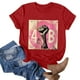 thumbnail image 1 of Fiudx Ropa de Mujer Blusa de Manga Corta con Estampado de Moda para Mujer, Divertida Camiseta con Cuello Redondo, 1 of 3