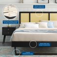thumbnail image 4 of Platform Bed Frame, Full Size, Wood, Black, Modern Contemporary Urban Design, Bedroom Master Guest Suite, 4 of 9