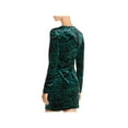 thumbnail image 2 of Lini Women's Green Velvet Natalie Zebra Print Dress, 2 of 2