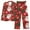 Red, variant on Lorytime Christmas Pjs Set for Women Santa Claus Long Sleeved Collared Tops Elastic Waist Pants Cozy Winter Loungewear