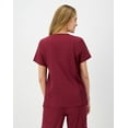 thumbnail image 4 of Hanes Comfort Fit Scrubs Women's Scrub Top Afternoon Burgundy S, 4 of 10