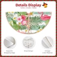 thumbnail image 3 of Fuzoiu Tropical Flamingo Print Christmas Tree Skirt,Xmas Christmas Decorations,Xmas Tree Mat for Farmhouse Holiday New Years Home Party Decor Tree Rugs-48", 3 of 6