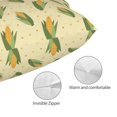 thumbnail image 3 of Goofa Yellow Corn Print Plush Throw Pillow Case, Soft Velvet with Hidden Zipper, Decorative Cushion Cover for Sofa, Bed, Car, and Home Décor-16"x24", 3 of 6
