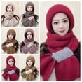thumbnail image 3 of Integrated Ear Protection Windproof Scarf Knitting Thick Warm Ear Guard Winter Windproof Siamese Set Hat Hat Scarf, 3 of 9
