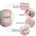 thumbnail image 6 of Hello Winter Bathroom Shower Curtains with Hooks, Snowflake Pink Waterproof Fabric Washable Shower Curtain for Home Hotel Bathtub Decor 36x72 Inches, 6 of 7
