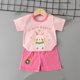 thumbnail image 2 of Odeerbi 6M-6Y Niños Niñas Verano Conejito Imprimir Algodón Manga Corta Camiseta Pantalones Cortos Dos Piezas Set Cintura Elástica, 2 of 3
